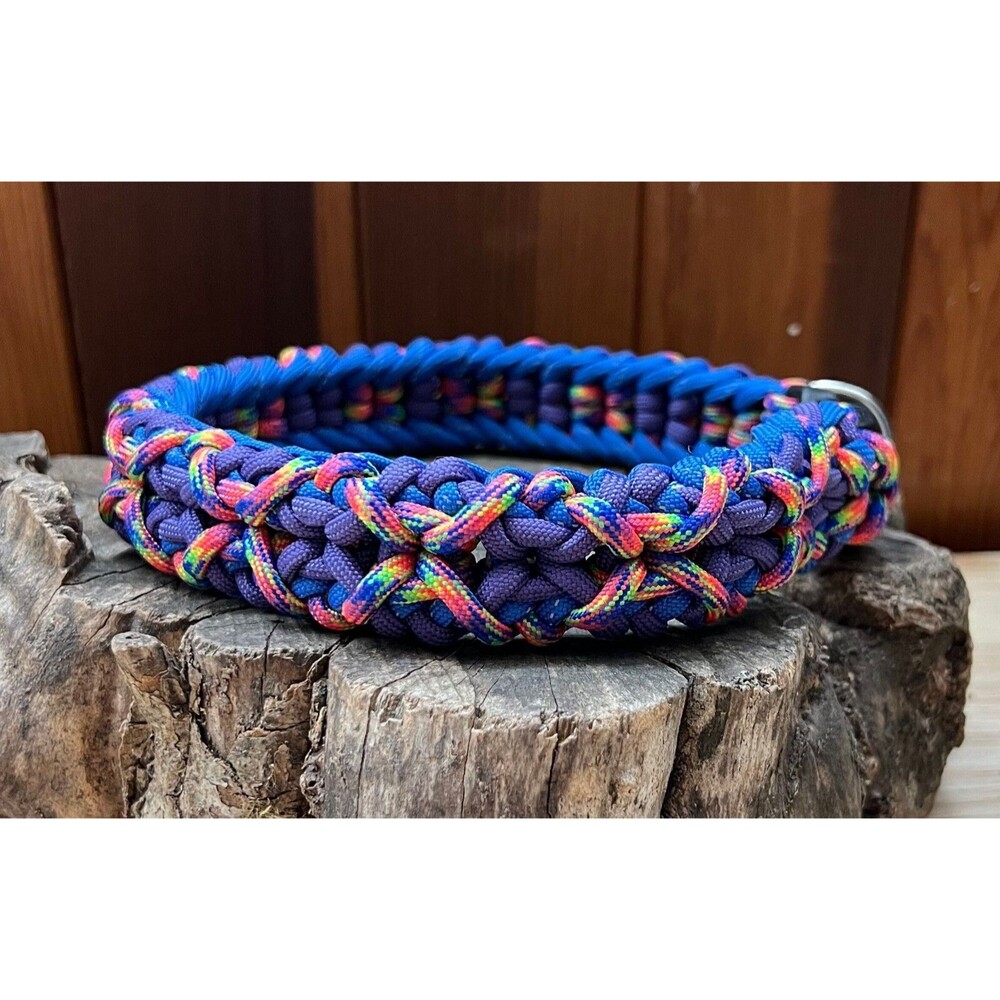 Fits 16 in. Neck Size, Quick Release Paracord Dog Collar HANDMADE NEW